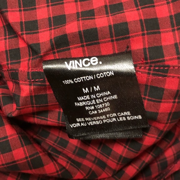 NWOT Vince 100% Cotton Shirt - Picture 5 of 7